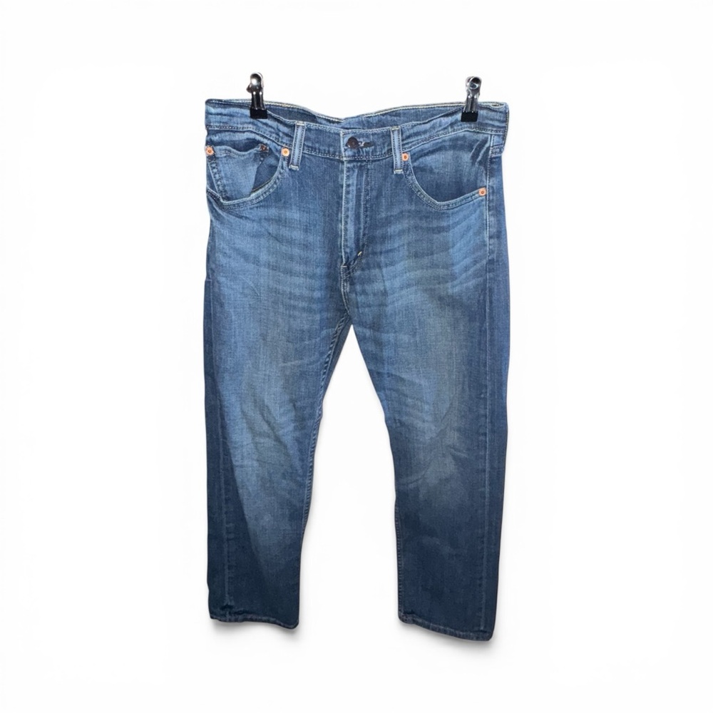 Levi's 505 Mens W32 X L30 Medium Blue Straight-Leg Jeans Casual Worn Denim Pants